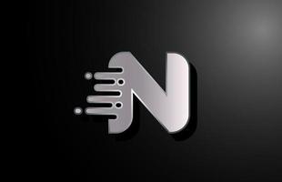 n letter logo icoon voor zaken en bedrijf vector