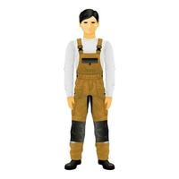 Mens bouwer overall icoon tekenfilm vector. bouw arbeider vector