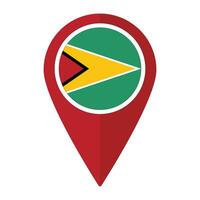 Guyana vlag Aan kaart nauwkeurig icoon geïsoleerd. vlag van Guyana vector