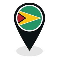 Guyana vlag Aan kaart nauwkeurig icoon geïsoleerd. vlag van Guyana vector