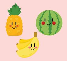 schattig tekenfilm fruit vector kunst. gemakkelijk en pret ontwerp voor kinderen