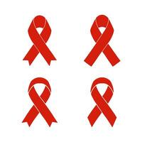 rood lintje. vector AIDS rood lint icoon, vector illustratie