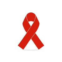 rood lintje. vector AIDS rood lint icoon, vector illustratie