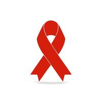 rood lintje. vector AIDS rood lint icoon, vector illustratie