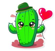 schattig cactus ,vector handtekening illustratie vector