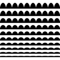 een reeks van golvend zigzag horizontaal kronkelig lijnen vector