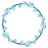 bloem lauwerkrans. ronde bloem lauwerkrans, patroon grafisch ontwerp. achtergrond met een boeket van bloemen in een cirkel vector