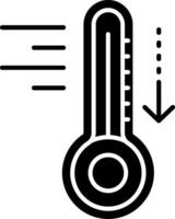 koude glyph-pictogram vector