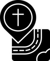 kerk glyph icoon vector