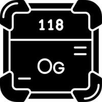 oganesson glyph icoon vector