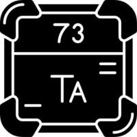 tantaal glyph icoon vector