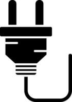 plug glyph-pictogram vector