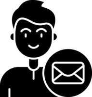 e-mail glyph-pictogram vector