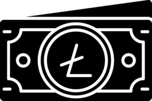 litecoin glyph icoon vector