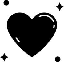 hart glyph icoon vector
