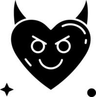 demon glyph icoon vector