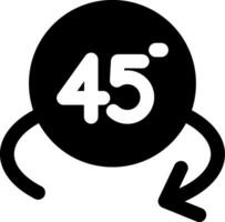 draaien hoek 45 glyph icoon vector