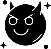 demon glyph icoon vector