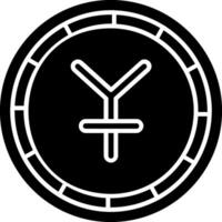 yen glyph icoon vector