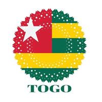 vlag van togo met elegant medailleornamentconcept vector