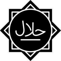 halal glyph-pictogram vector