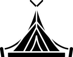 tent glyph icoon vector