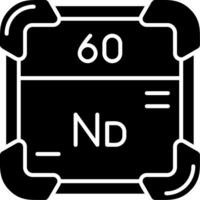 neodymium glyph icoon vector