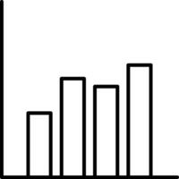 staafdiagram lijn icoon vector