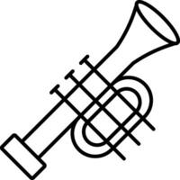 trompet lijn icoon vector