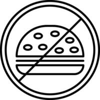 Nee voedsel lijn icoon vector