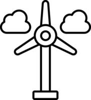 wind turbine lijn icoon vector