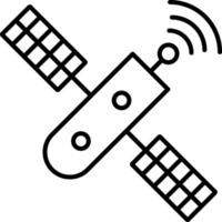 pictogram satellietlijn vector