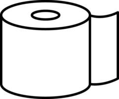 toiletpapier lijn icoon vector