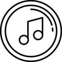 muziek- Notitie lijn icoon vector