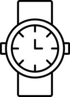 horloge lijn icoon vector