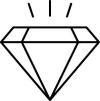 diamant lijn icoon vector