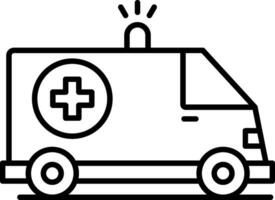 ambulance lijn icoon vector