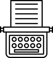 schrijfmachine lijn icoon vector