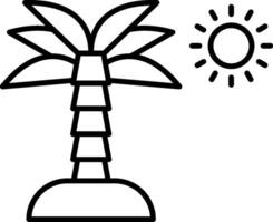 palm boom lijn icoon vector