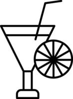 cocktail lijn icoon vector