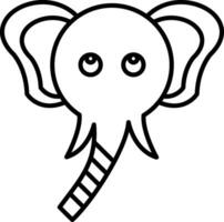 olifant lijn icoon vector