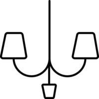 lamp lijn icoon vector