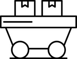 trolley lijn icoon vector