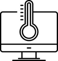 temperatuur lijn icoon vector