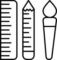 Bewerk gereedschap lijn icoon vector