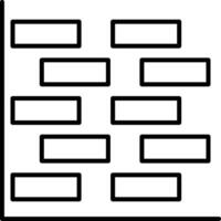 Gantt-diagram lijnpictogram vector