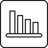 staafdiagram lijn icoon vector