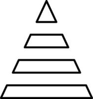 piramide lijn icoon vector