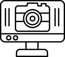 camera lijn icoon vector