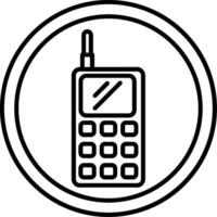 walkie talkie lijn icoon vector